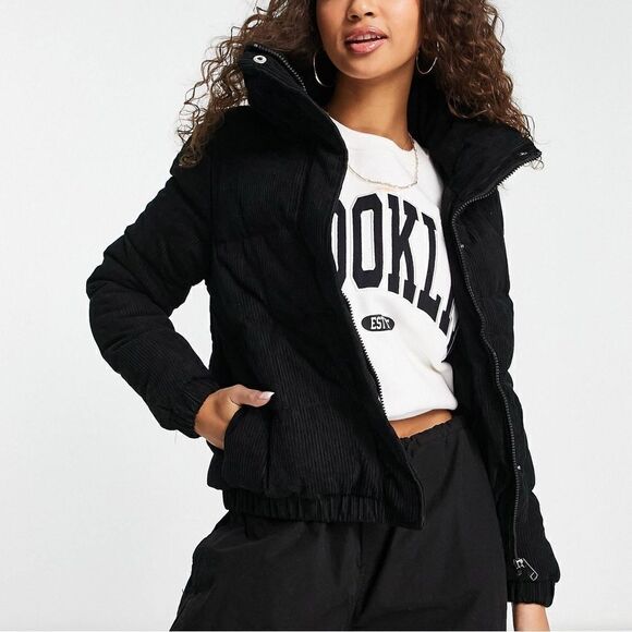 ASOS BRAVE SOUL SLAY PUFFER CORD JACKET SIZE 10US - Picture 3 of 12